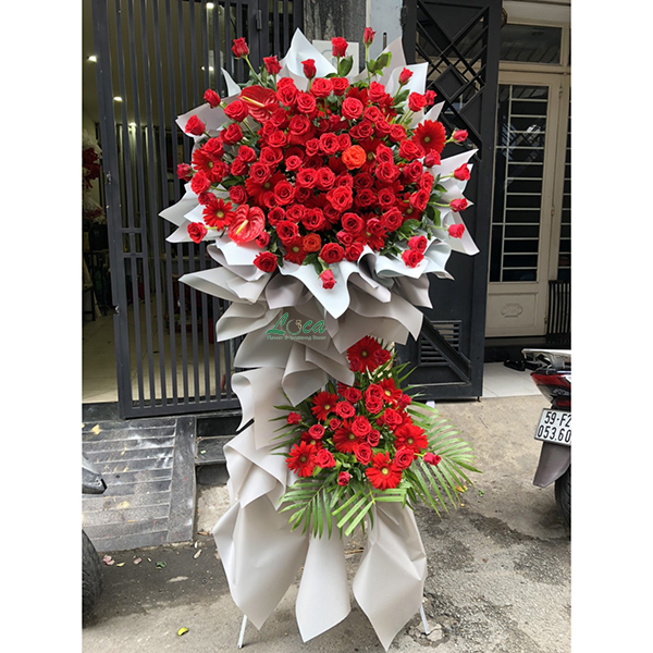 Lẵng hoa hồng đỏ mẫu 13